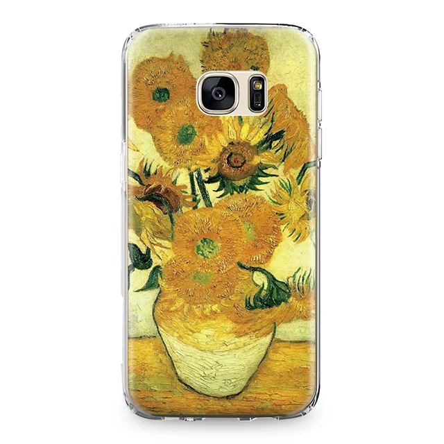 7086 Для samsung Galaxy S5 S6 S7 Edge S8 S9 S10 Plus S10e Note 4 5 8 9 Силиконовый чехол из ТПУ с изображением Ван Гога и цветов - Цвет: 7086