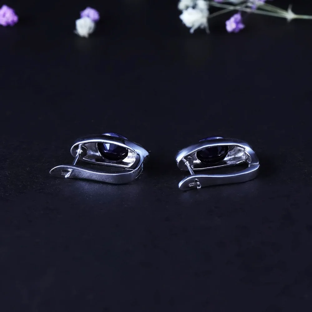 GEM'S BALLET 3.32Ct натуральные серьги с голубым сапфиром, классические ювелирные изделия, 925 пробы серебряные серьги-гвоздики с драгоценным камнем для женщин
