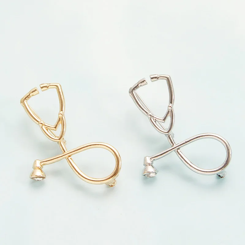 2 шт./компл. брошь в виде стетоскопа булавки медицинская джинсовая куртка