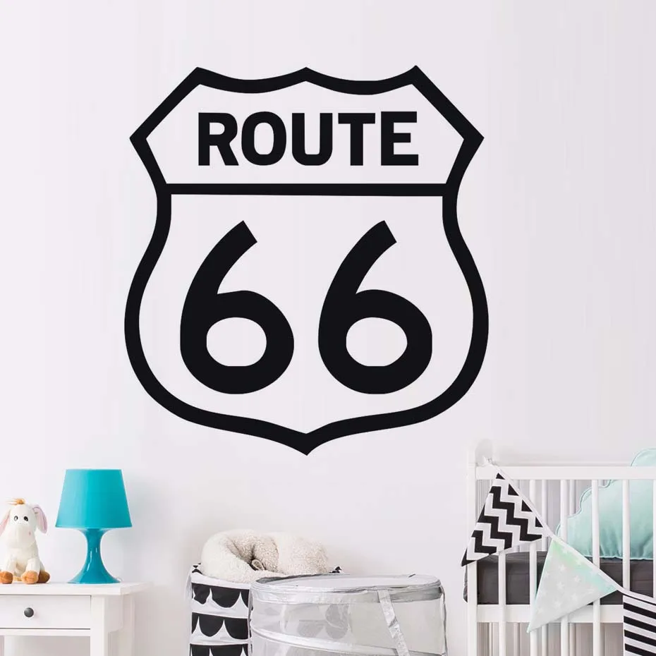 Route 66 DIY виниловые настенные наклейки художественные фрески съемные