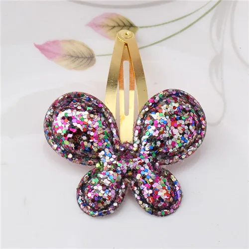 colorful butterfly Новое поступление, Летние Стильные металлические цветные детские блестящие заколки со звездами, детские шпильки для волос для девочек, аксессуары, заколки для волос с сердечками и звездами - Цвет: colorful butterfly