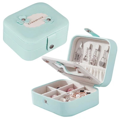 Blue 050 Гуаня новейшие мини серьги-гвоздики картонная коробочка для колец и украшений полезный органайзер для макияжа на молнии для путешествий портативный чехол для дисплея женский подарок - Цвет: Blue 050