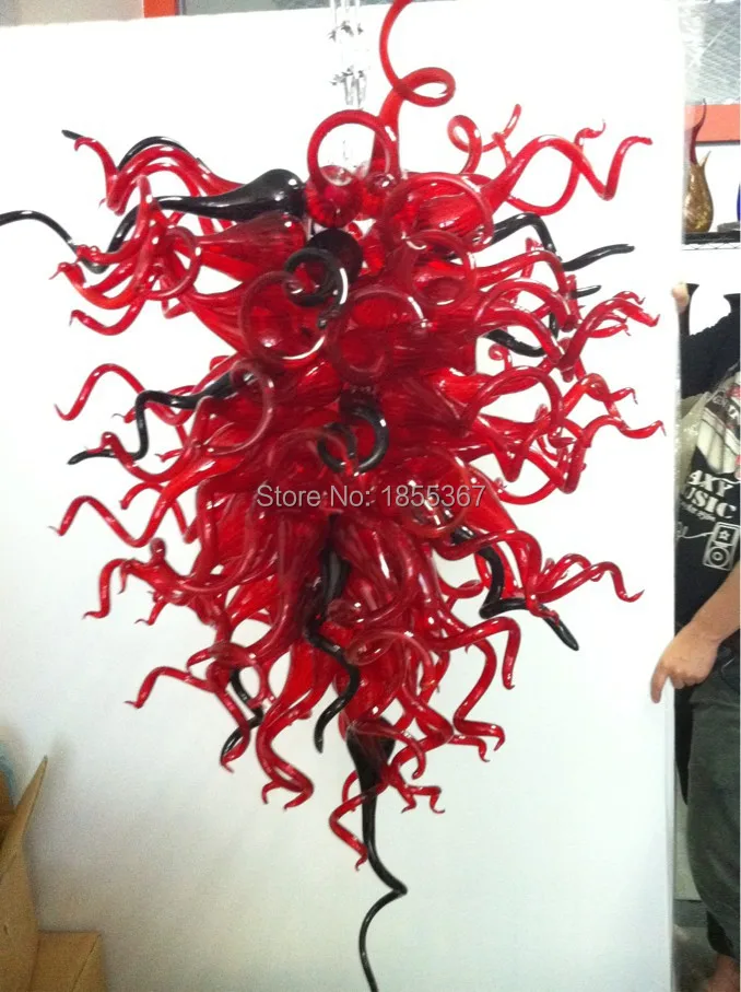 Бесплатная доставка черно красный современный дешевый Потолочный светильник из