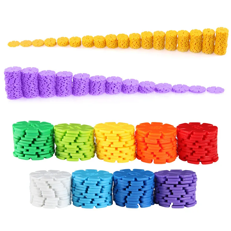 400 шт. Детский конструктор пазл Снежинка|Соединяющиеся блоки| |