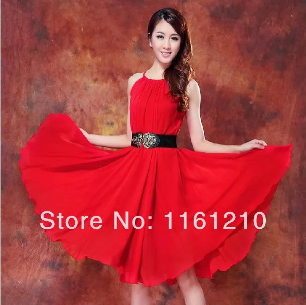 Красное летнее праздничное пляжное платье макси до колена Пляжное Платье для