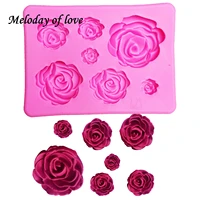 3d silicone mold rose shape mould for soapcandychocolateiceflowers cake decorating tools t1023