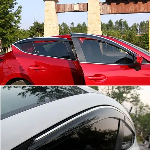 Аксессуары подходят для Mazda 3 BM AXELA SEDAN 2014 2016 боковые оконные дефлекторы защита