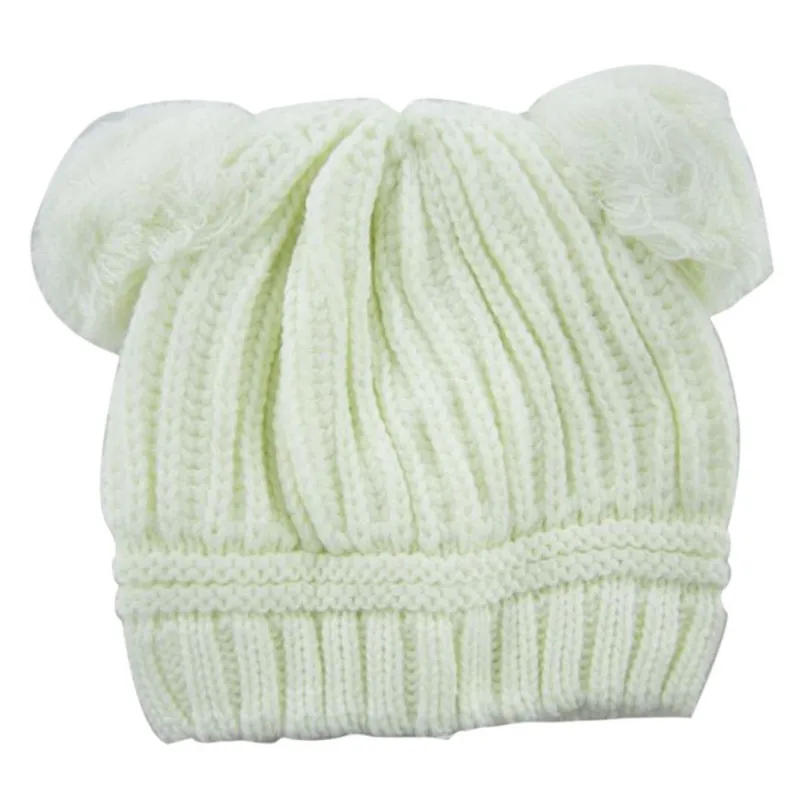 Зимняя теплая вязаная крючком шапка для девочек и мальчиков с двумя шариками из