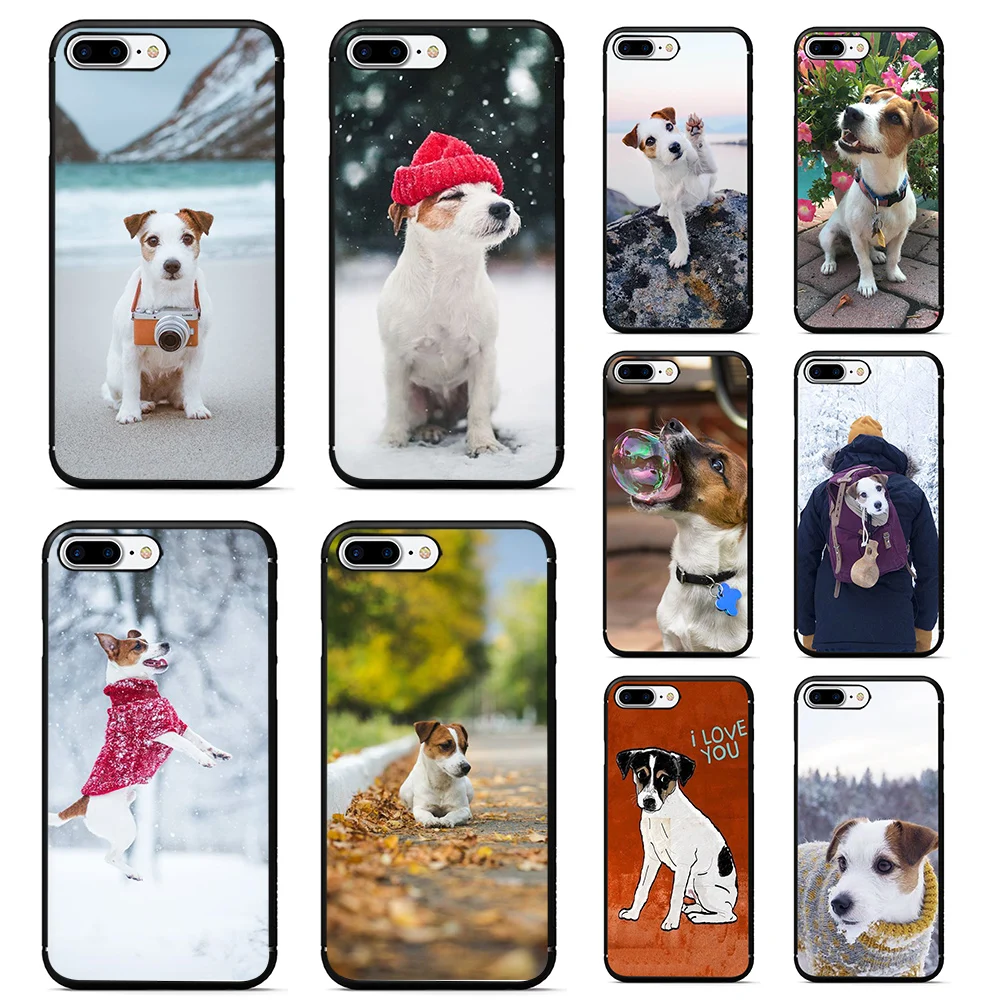 Джек Рассел терьер Dogcase для iphone 7 plus мягкий tpu чехол телефона 6 6s X XR XS MAX coque