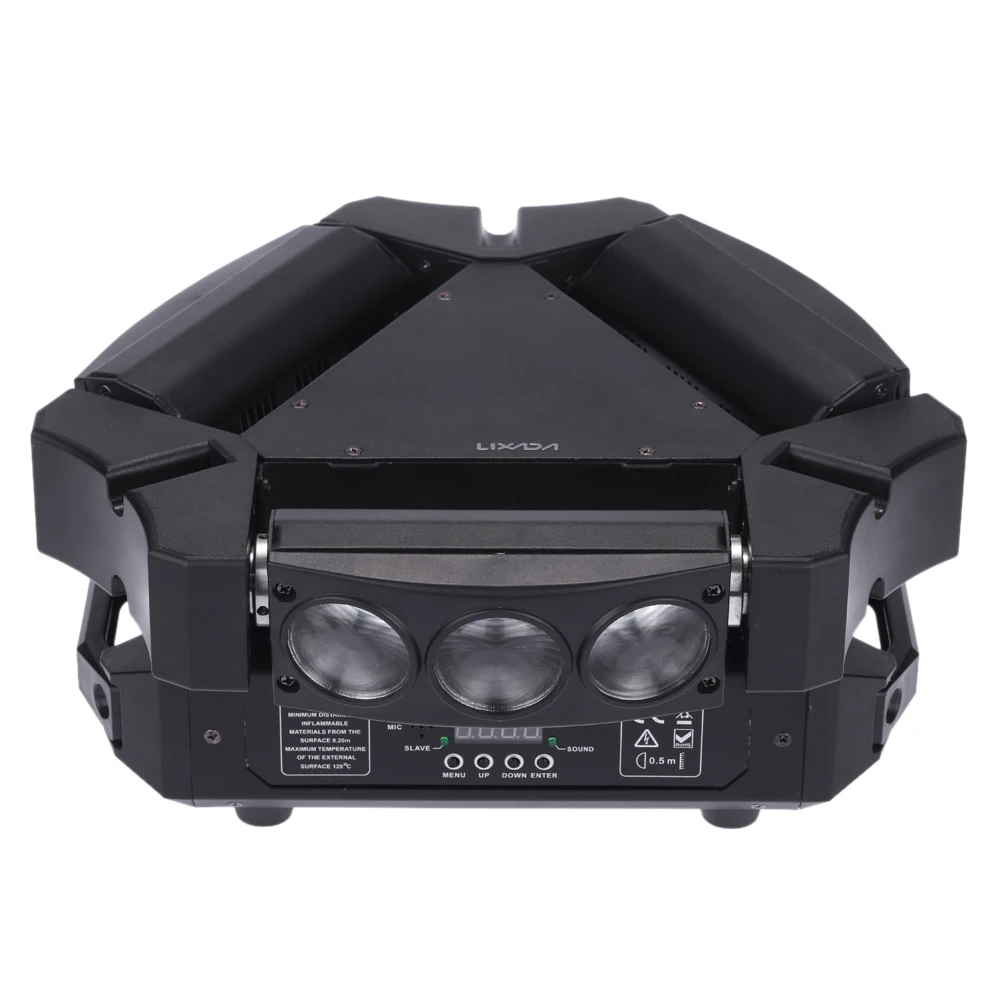 Дискотека KTV 90 Вт 9LED RGBW полноцветный DMX512 звуковой контроль 16/48 канал Мини треугольник паук лампа луч сценический светильник для клубных Вечерние