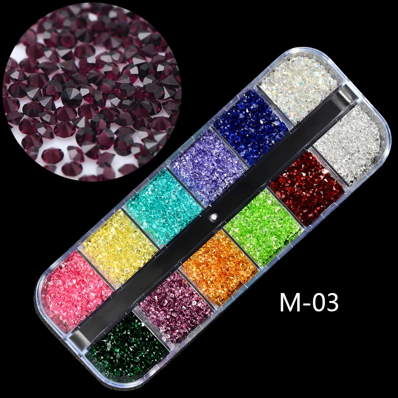 Желейные Стразы 3d в 1 коробке цветные блестки для ногтей измельченные камни