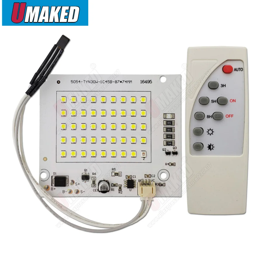 30W LED PCB solar floodlight with remote controller, Road light 30W led light source with controller for floodlight