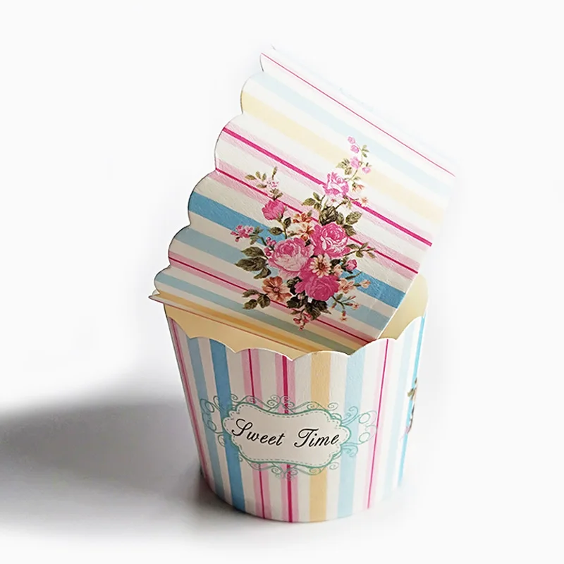 50 шт. полосатая бумага My sweet cupcake инструмент для выпечки Маффин чашка чехол