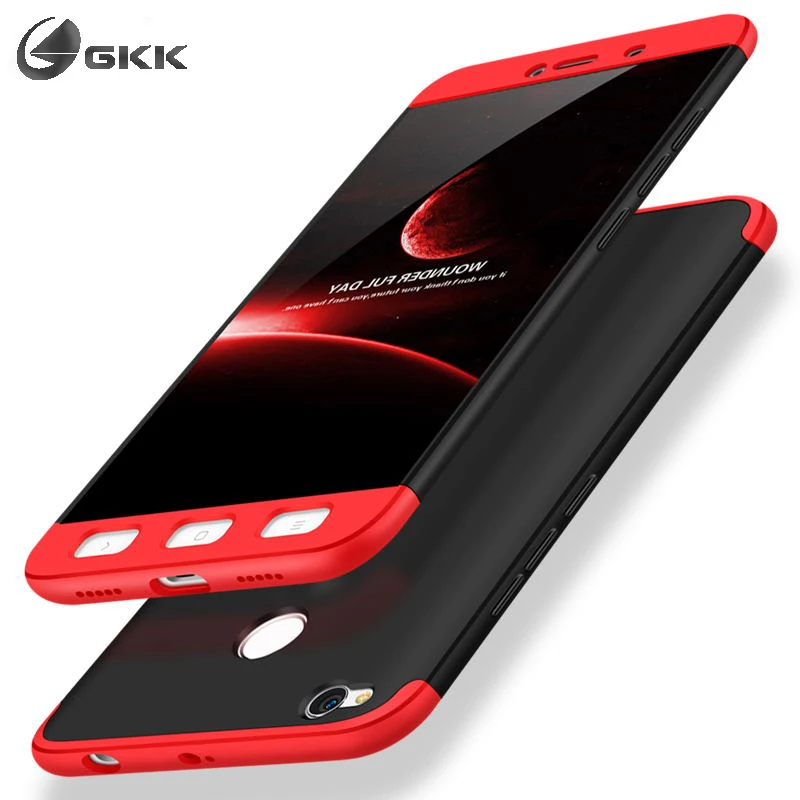 Роскошный чехол GKK для xiaomi redmi 4x с полным покрытием 360 градусов ударопрочный