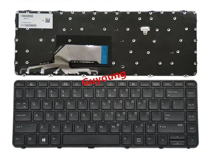 Клавиатура с английской подсветкой для ноутбука HP Probook 430 G3 G4 440 445 640 G2 645 446