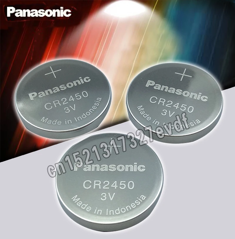 Panasonic CR2450 CR 2450 3V литиевая Кнопочная батарея для часов, часов, слуховых аппаратов
