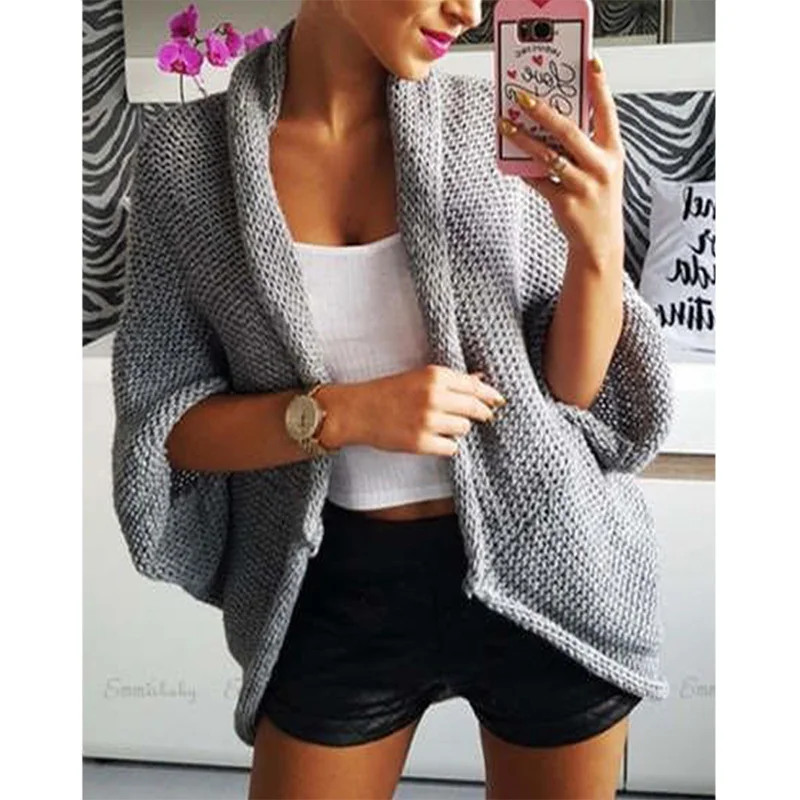 Harajuku Cardigan Sweater Women Solid Long Sleeve Womens Sweaters Winter Clothes Korean Style SJ3657F |