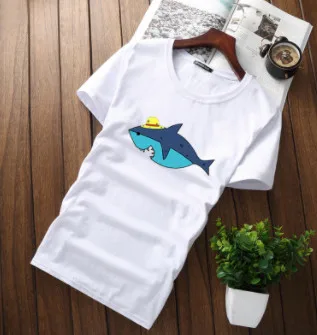 2019 летняя новая Корейская мужская футболка с круглым вырезом и короткими