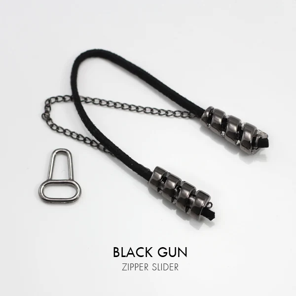 Металлический черный пистолет пошив костюма застежка молния 30 шт./LT24|slider case for