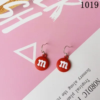 Jelly bean Милые серьги-капли с имитацией еды, милые серьги с гамбургером, фруктом, яйцом, винным стеклом, печеньем, висячие серьги, модные ювелирные изделия для женщин - Окраска металла: Jelly bean