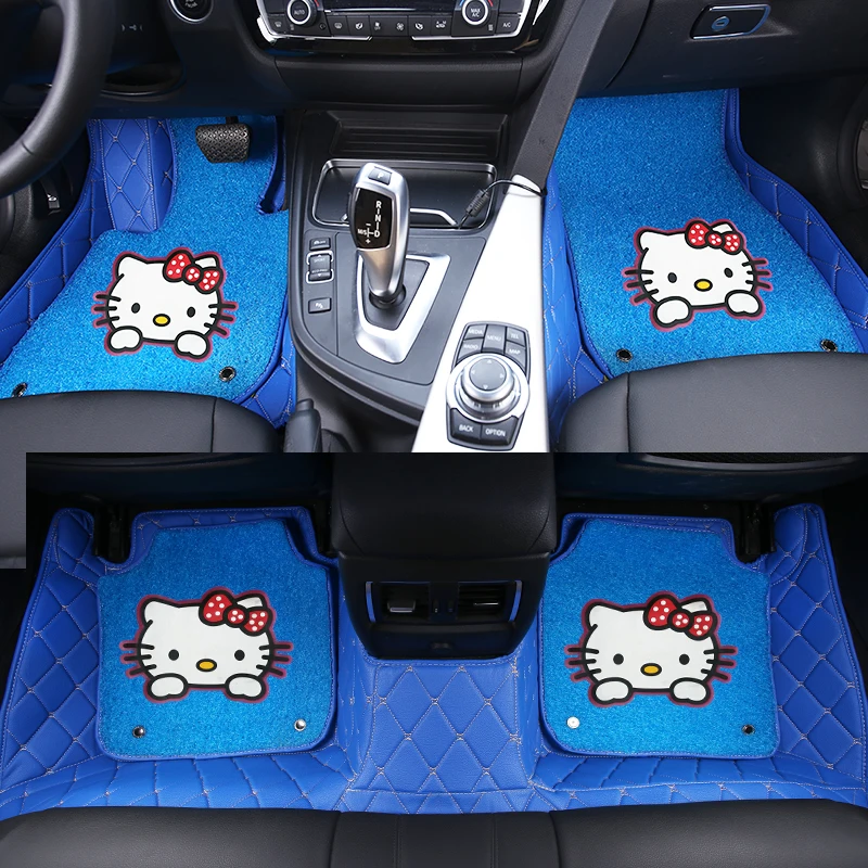 Женская мода для девочек милые Мультяшные коврики hello kitty 5d на заказ