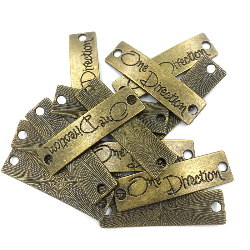 Соединитель Linker для браслетов бронзовый тон сгиб прямоугольник одно направление