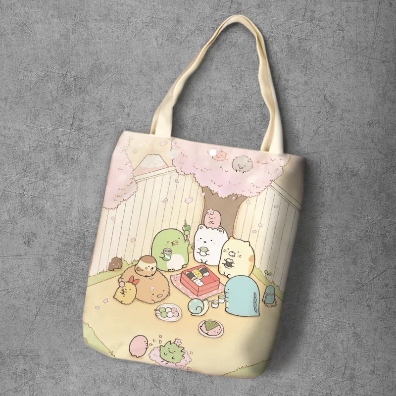 IVYYE Sumikko gurashi, модная, аниме, складная, Холщовая Сумка для покупок, повседневные сумки на плечо, настраиваемая Сумка-тоут, женская, для девочек, Новинка
