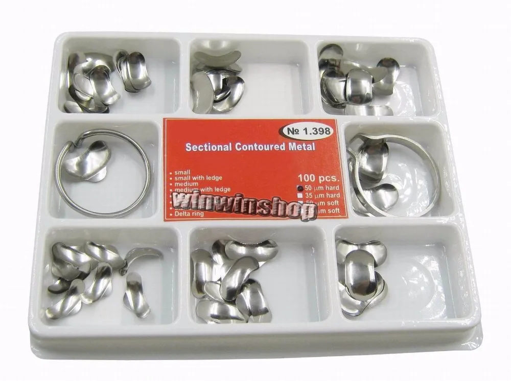 100 шт. стоматологические Контурные матрицы Φ Delta + 40 дополнительных клинов |