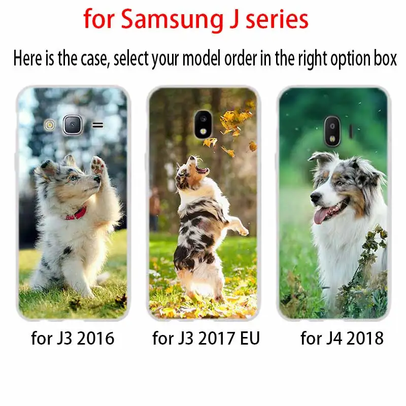 Австралийские овчарки для чехол телефона Samsung Galaxy j6 J8 J7 J5 J3 J4 плюс 2018 2017 2016 J610 Prime