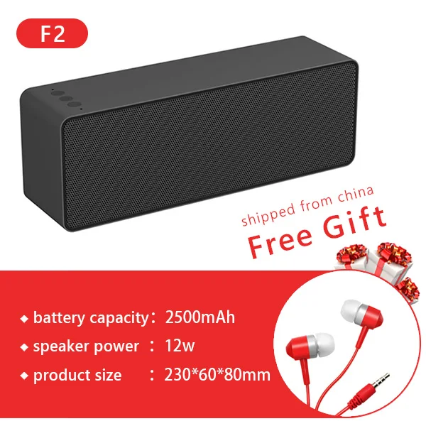 F2-black CBAOOO F2 Bluetooth Динамик Портативный Беспроводной Динамик звук Системы 3D стерео для объемного звучания музыки Поддержка Bluetooth микрофона TF AUX USB - Цвет: F2-black