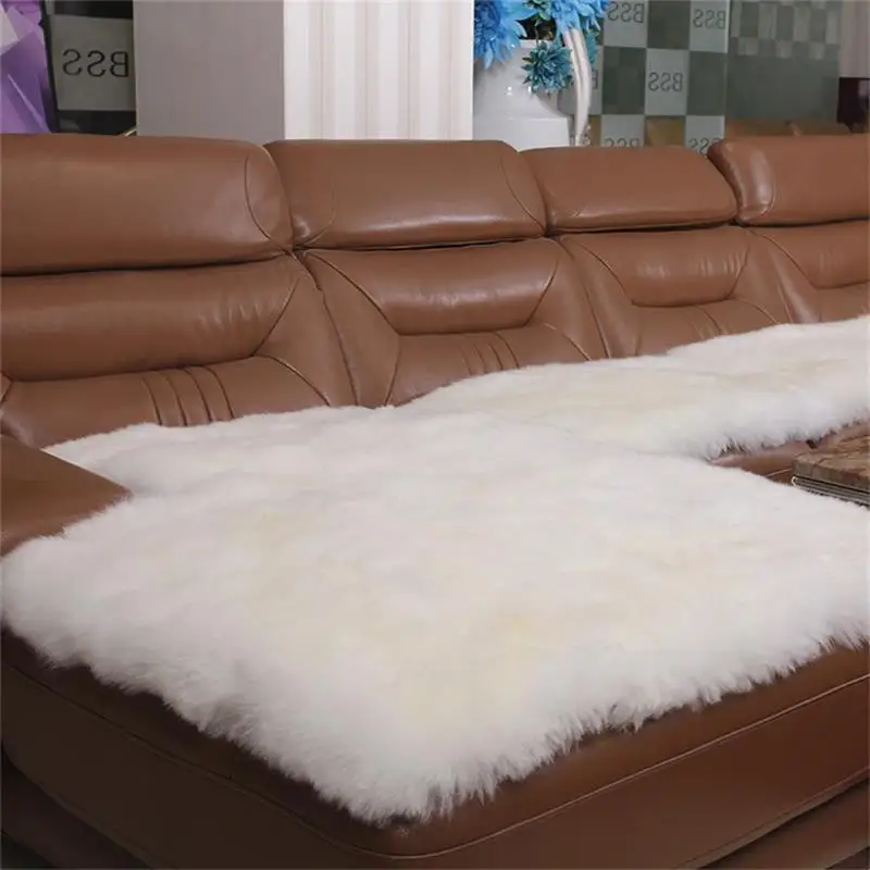 

faux sheepskin fur mat Sofa Cover Towel Slipcover Plush Fabric Thick Sofa Modern Non-slip Sofa Couch Cover Corner Mats