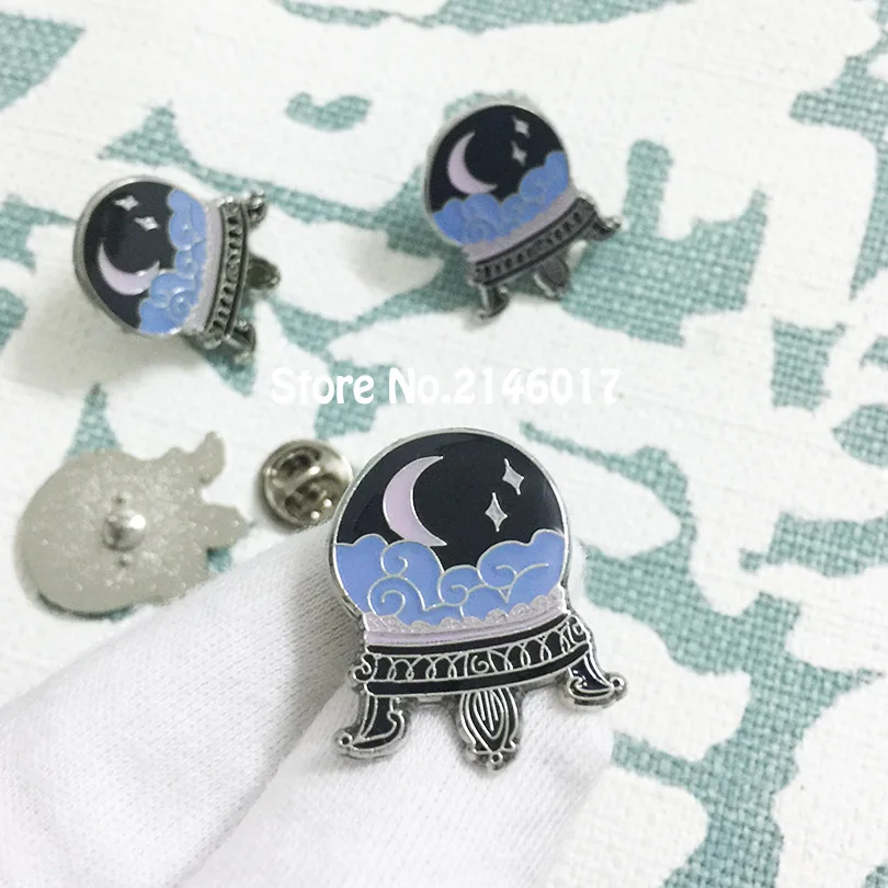1 шт. эмалированная брошь в виде хрустального шара|lapel pin|enamel pinpin metal |