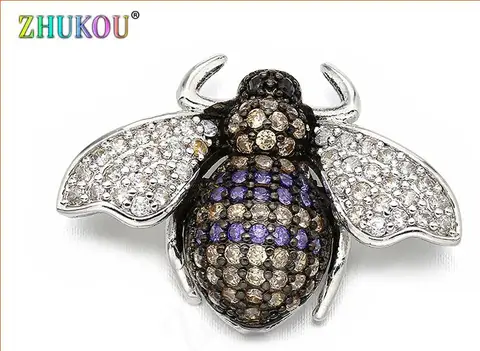 Латунные подвески-соединители с цирконием ZHUKOU VS258