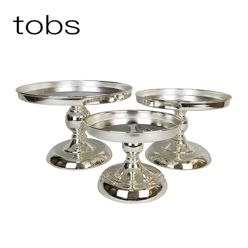 3pcs cake stand Акриловая зеркальная Свадебная 1 или 2 или 3 ярусная витрина для кексов Золотая или серебряная металлическая, для подставки для пирожных - Цвет: 3pcs cake stand