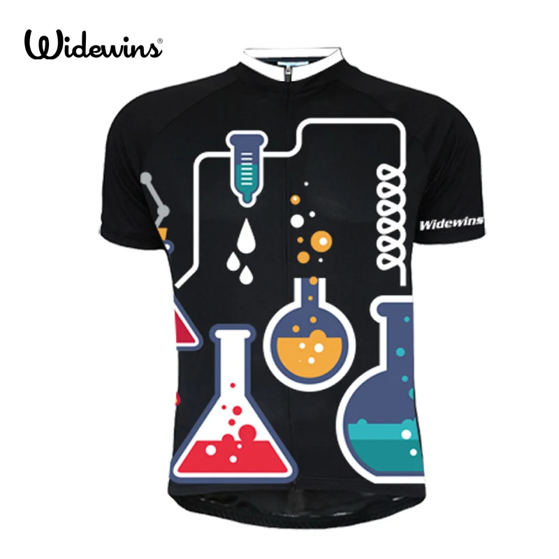 Widewins Велоспорт Джерси химия короткий рукав MTB DH дышащий Быстросохнущий дорожный