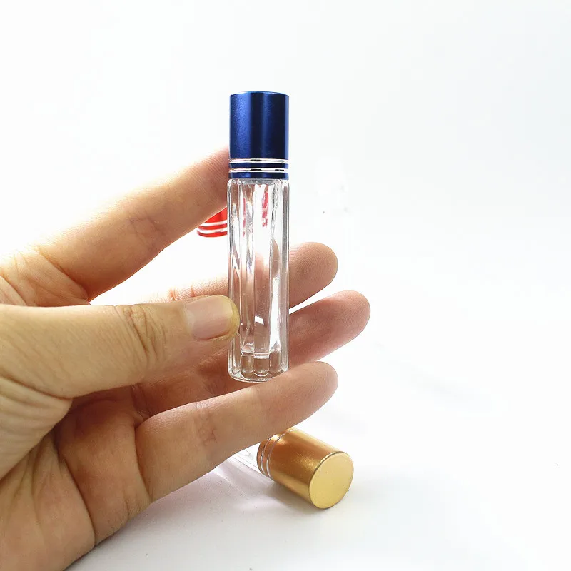 

3ML New Small Transparent Glass Roll On Essential Oil Cosmetic Perfume Bottle 10PCS/LOT