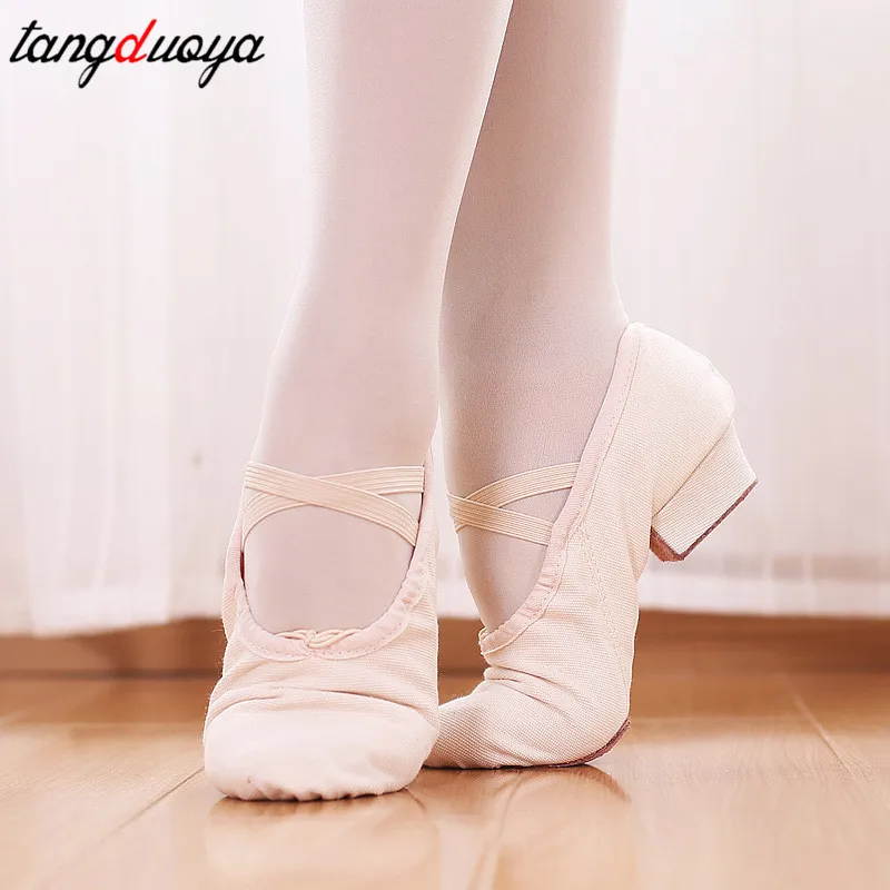 Женские балетки на квадратном каблуке профессиональная танцевальная обувь для