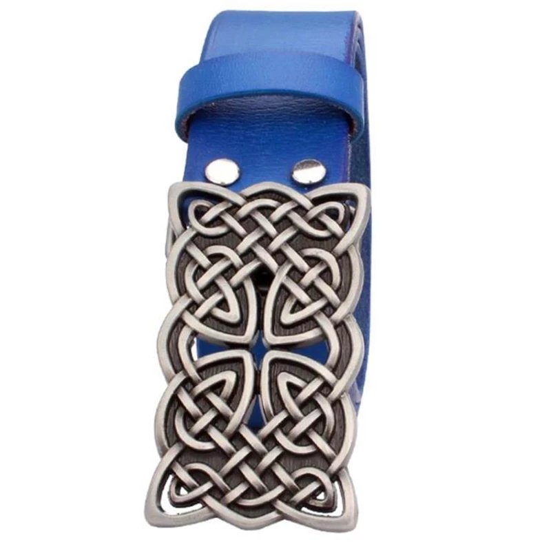 Fashion women belt celt Crosses Genuine Leather retro Celt knot design weave cowhide leather Blue belts | Аксессуары для одежды