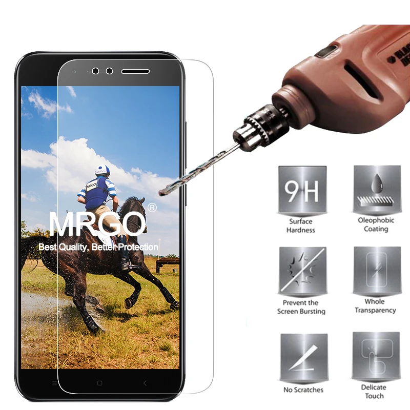 Закаленное стекло для Xiaomi Mi A1 5X Защита экрана 2.5D 9H на телефон защитная пленка
