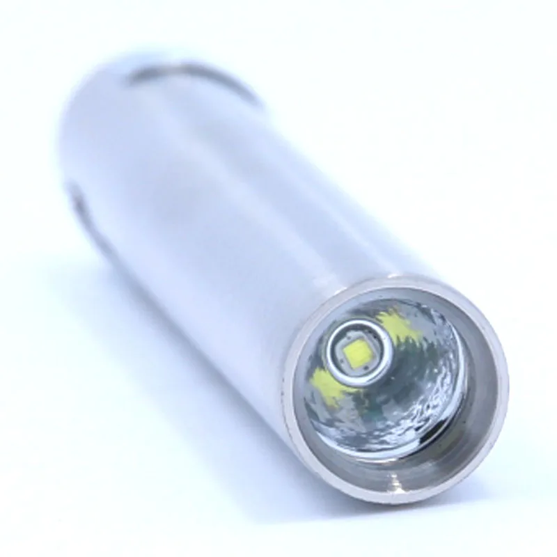 XP-E R3 300 люмен 1-Mode Белый Супер Мини из нержавеющей стали яркий фонарик и зажим 1x10440/1
