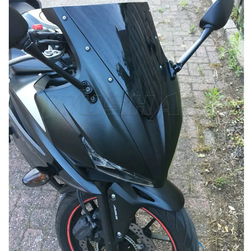 Black Дымчатое лобовое стекло для мотоцикла, лобовое стекло Ветер Экран для Honda CBR500R CBR400R CBR 500 400 R 500R 400R черный 18 - Цвет: Black
