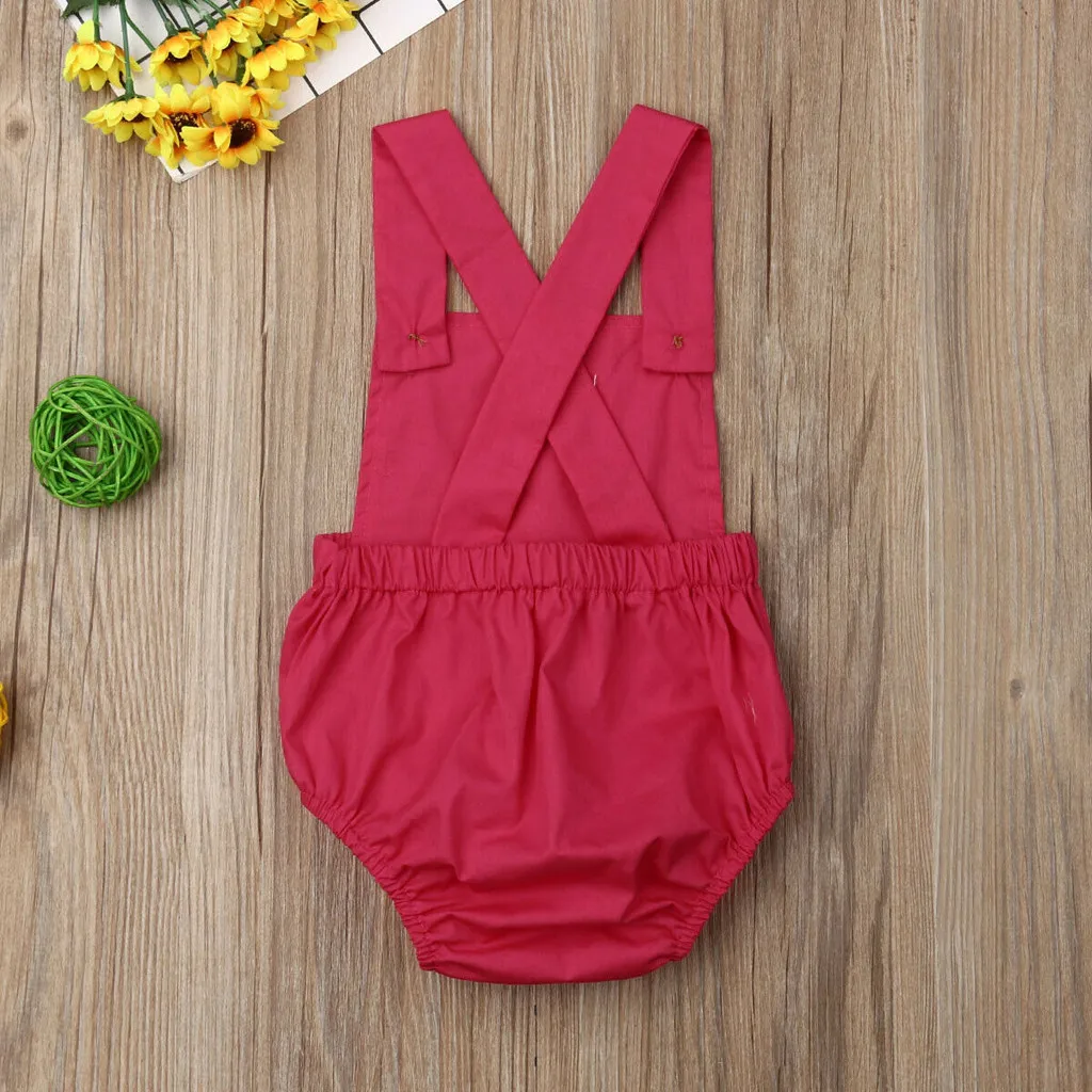 Newborn Baby Rompers Baby Boy Girls Sleeveless Plain Romper Baby Girls Jumpsuit Summer Infant One-pieces Striped Clothes Outfits