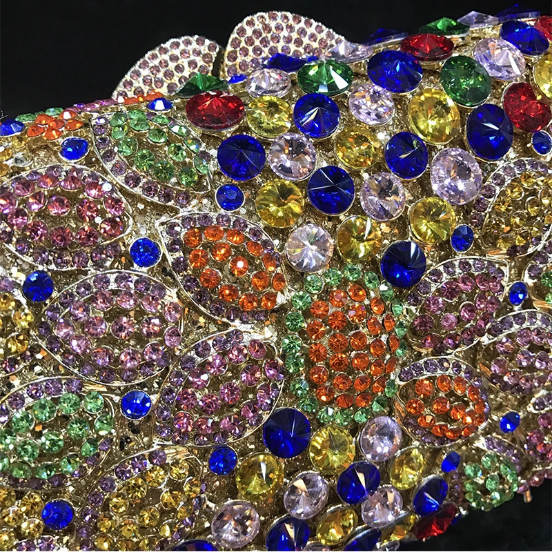 

Mini Full Diamond Colorful Clutch Women Evening Banquet Bags Female Party Clutches Hot Sell Nightclub Ladies Chain Handbags