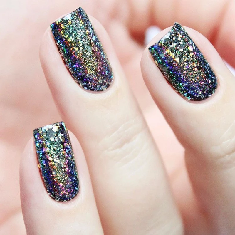 От BORN PRETTY-0,2 г/кор. галактика голой ногтей хлопья Bling красочная Лазерная Блестки для нейл Арта(искусство украшения ногтей) голографический блестящий порошок пайетками