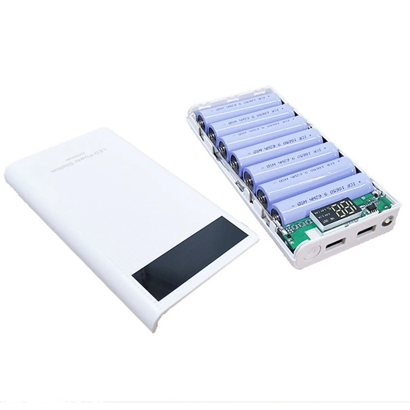 Bakeey type C 7x18650, сделай сам, внешний аккумулятор, коробка, комплект, двойной USB, сделай сам, чехол для зарядки аккумулятора, быстрое зарядное устройство для samsung, Xiaomi 8, huawei