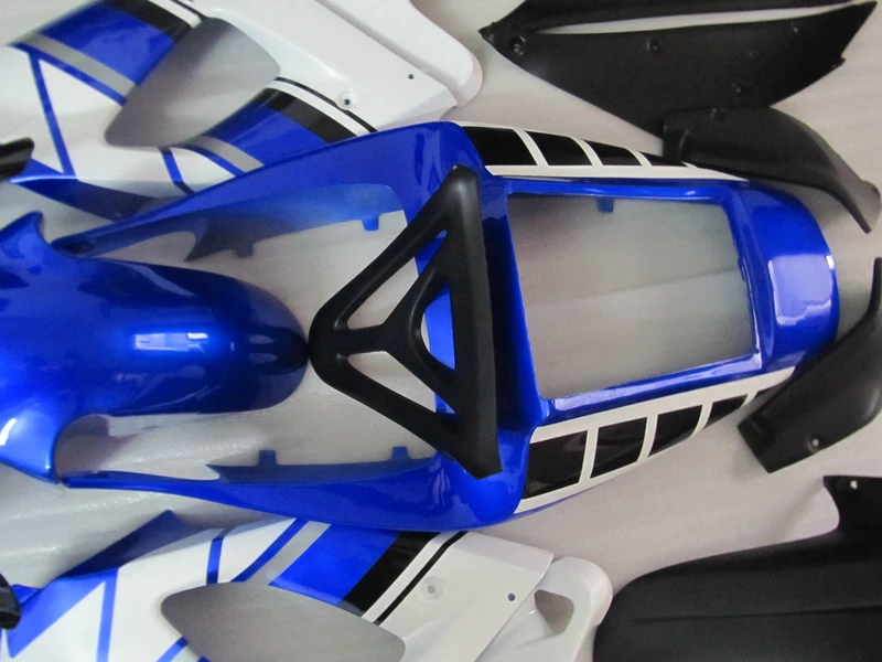 Высококачественный пластиковый комплект обтекателей для Yamaha YZF R1 98 99 синий белый