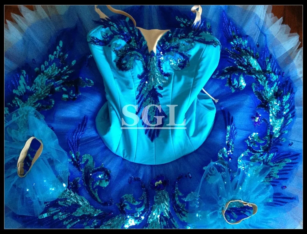 Adult Professional Ballet Tutu Women Blue Bird Role For Performance And Competitiom Show Girls Dance Costumes AT1147 | Тематическая