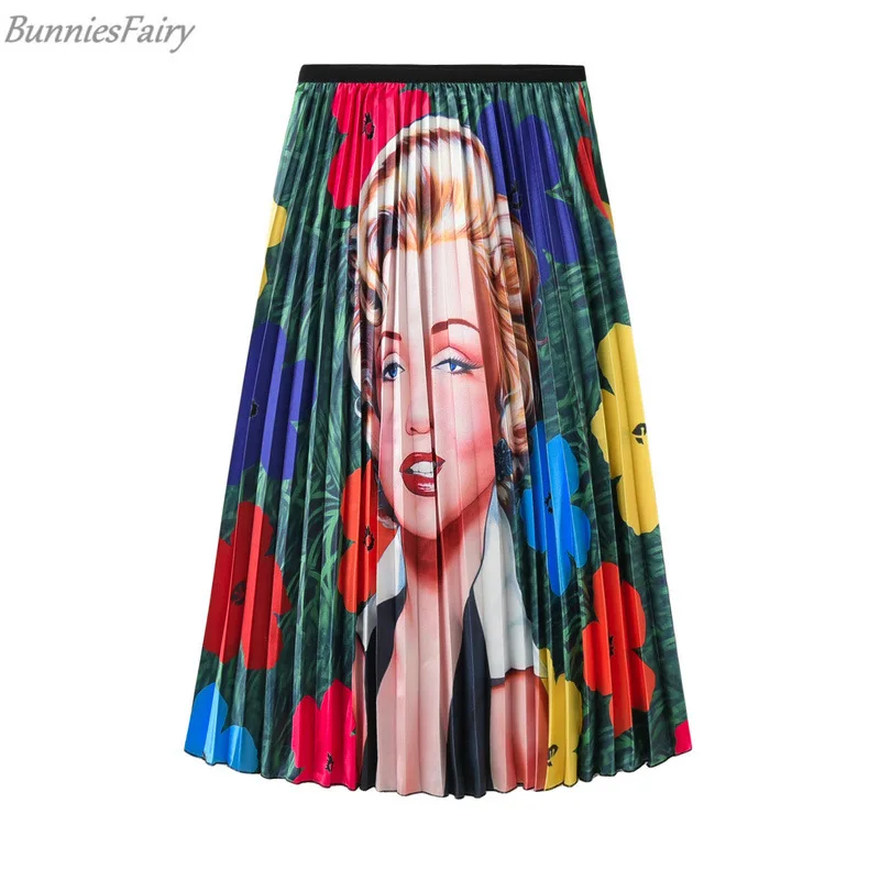 BunniesFairy 2019 Лето 50 s Винтаж Ретро Мэрилин Монро характер Цветочный принт Высокая