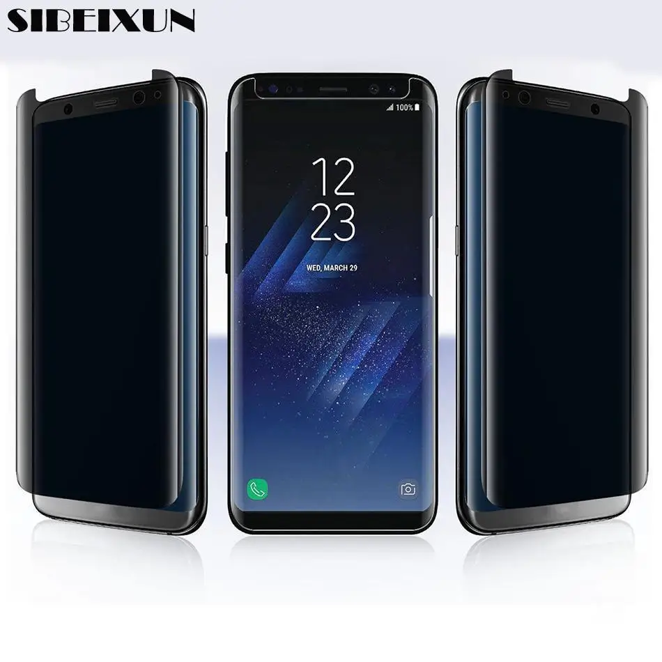 SIBEIXUN 3D антибликовое закаленное стекло для Samsung Galaxy S8 S9 plus note8 защитный чехол