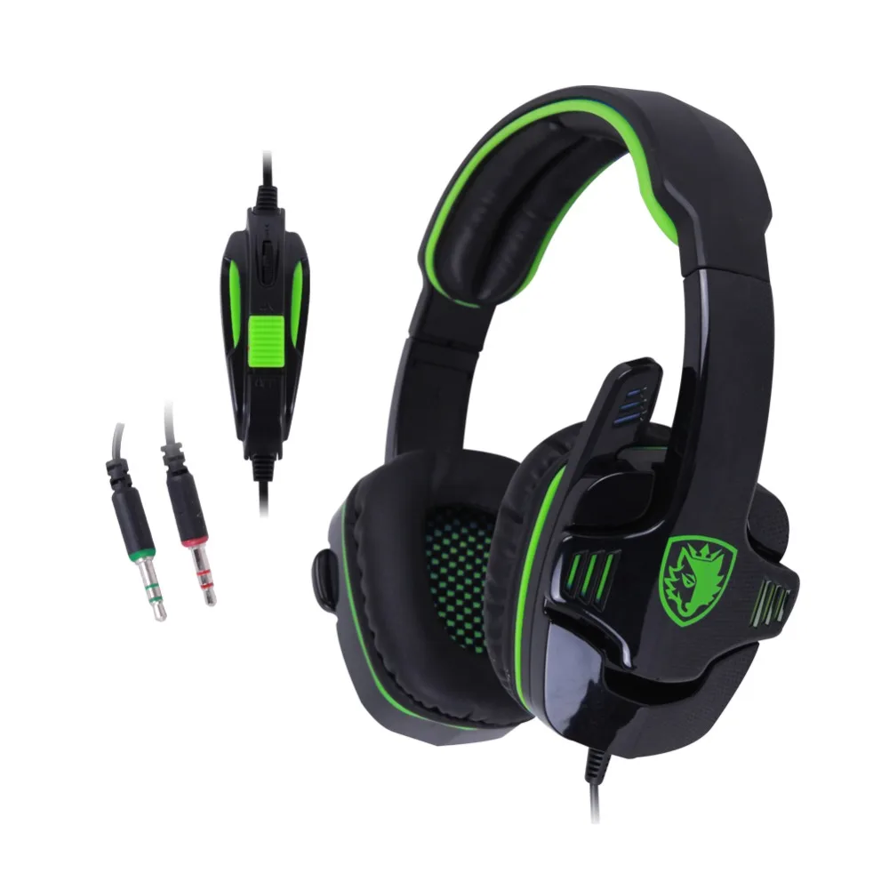 SADES SA-708 Gaming Headset Stereo Headphones Earphones with Microphone for Computer Laptop Skype Mobile Phone High Quality | Электроника